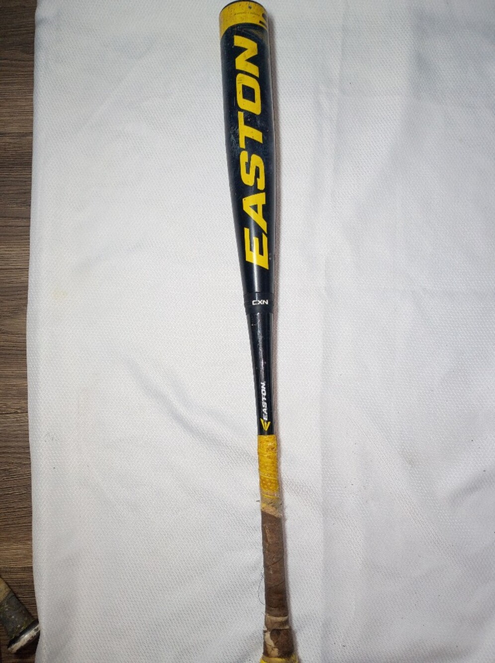 Easton Black and Yellow Baseball/Softball Bat with Yellow Grip